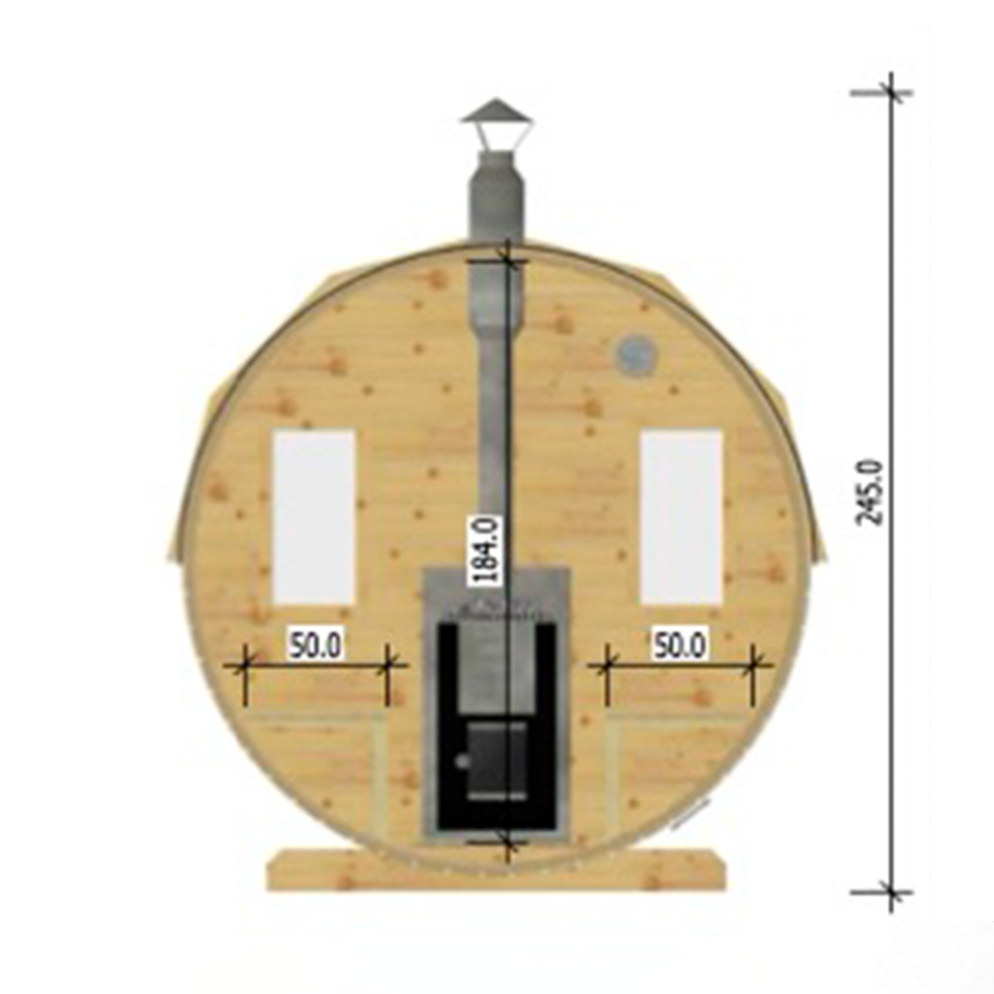 4 Person Garden Barrel Sauna