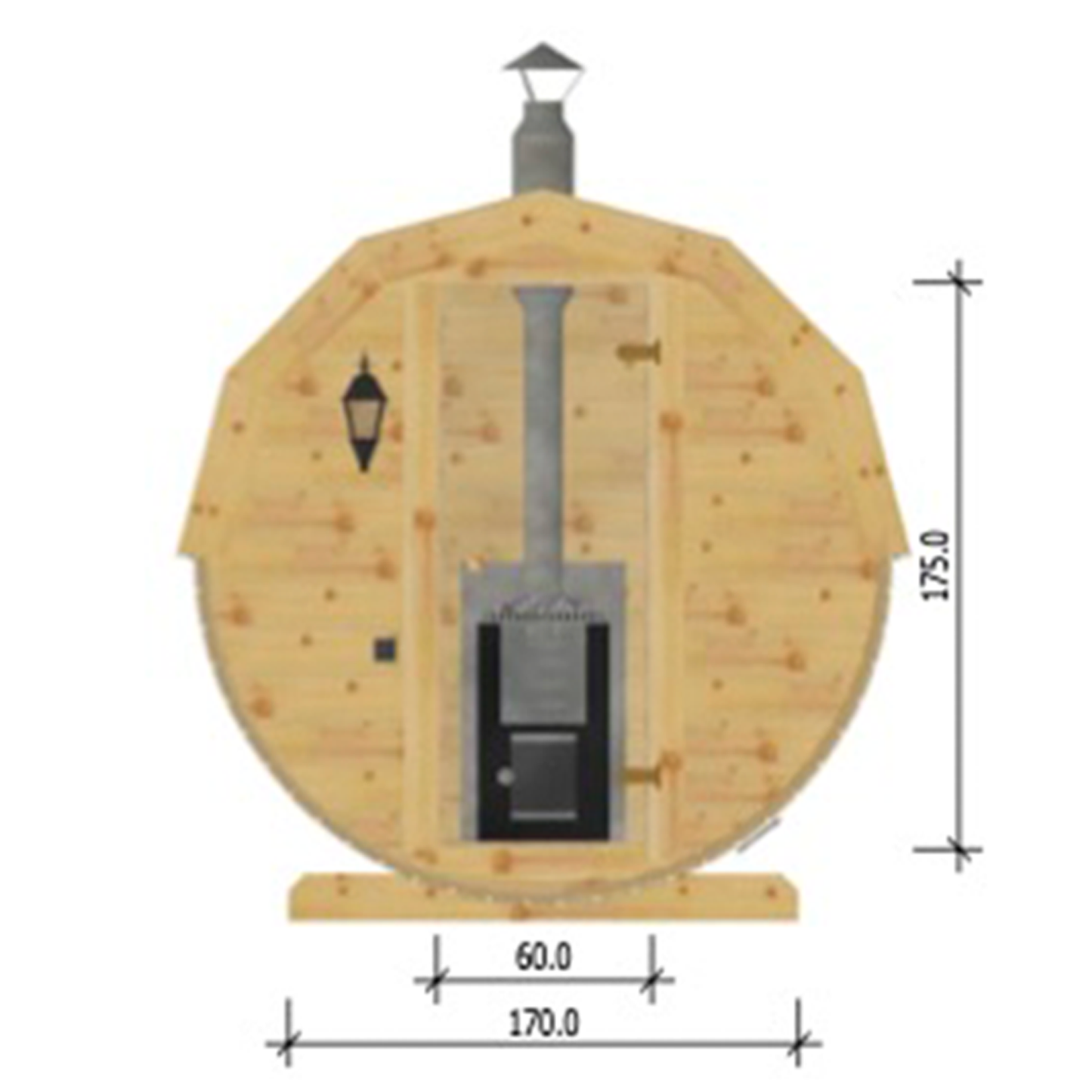 4 Person Garden Barrel Sauna